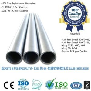 Stainless Steel Seamless Pipes Manufacturers, Suppliers, Factory in India